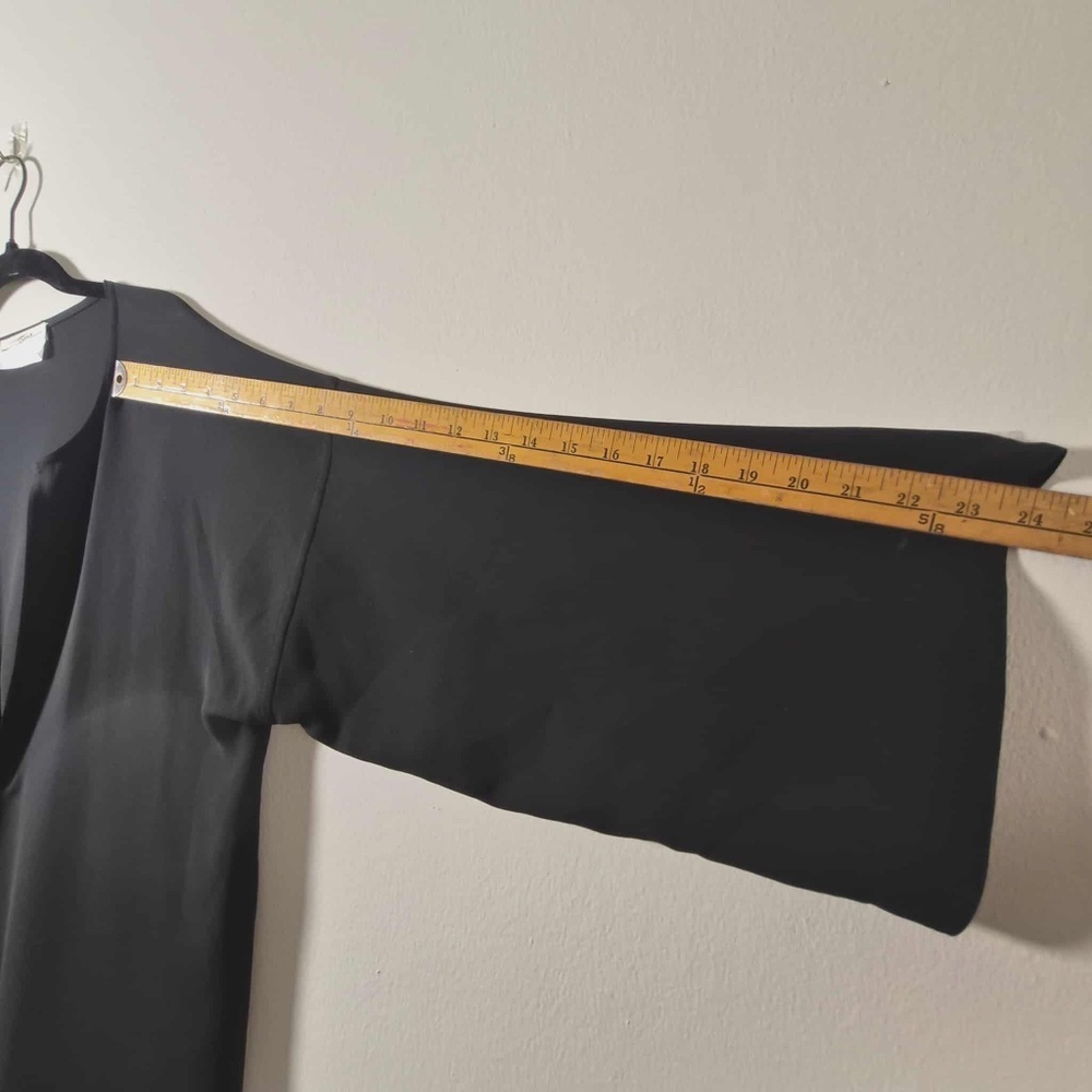 Zoran Vintage Dense Durable Heavyweight 100% Italian Silk Long Draped Cardigan L - Picture 13 of 13